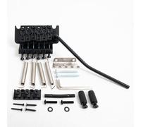 Guitar Double Locking Tremolo Bridge System Compatible with Floyd Rose Style Electric Guitar, Floating Tremolo Bridge Kit with 42mm or 43mm Locking Nut (Black-Nut 42 mm)