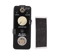 Guitar Effect Pedal Black Secret Classical Distortion True Bypass 2 Modes Vintage Turbo Metal Shell Compact Lightweight for Electric Guitar Players