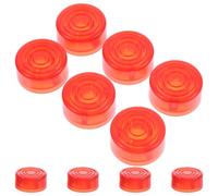 Guitar Effect Pedal Footswitch Topper Cap Red 10pcs Plastic | Single Piece, Easy Installation, Guitar Setup Accessory, Stylish Trendy Profile, Reliable User-friendly Design