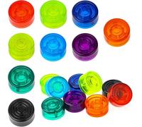 Guitar Effect Pedal Footswitch Toppers 18Pcs Foot Nail Cap Protection Cap Multi-colored Foot Switch Button Cover for Common Pedal Switches