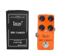 Guitar Effect Pedal with Wah, Distortion, Overdrive, Delay, Reverb and Compressor Functions (RS08 Orange)