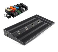 Guitar Effects Pedal Board PE Case Lightweight Portable for Musicians | Layout, Easy to Carry, Prevents Tangling, Black Finish, Guitar Pedal Power Supply Hidden Space