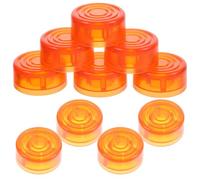 Guitar Effects Pedal Footswitch Topper Cap Orange 10pcs Plastic | Single Piece, Easy Installation, Stylish Trendy Finish, for Electric Guitar Effect Pedal Use, Guitar Enthusiasts