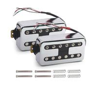 Guitar electric pickup H Type Brass Cap Electric Guitar Pickup Single/dual Coil N7.5K B15K Output Multiple Colors Available(Chrome N B)