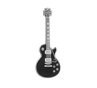 Guitar Enamel Pin Badge by Geepins | Miniature Black LP Brooch | 52 mm Length | Wear on Backpack, Shirt, Jacket, Lapel, Hat, or Tie | Presented in a Guitar Case Gift Box