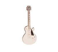 Guitar Enamel Pin Badge by Geepins | Miniature White LP Brooch | 52 mm Length | Wear on Backpack, Shirt, Jacket, Lapel, Hat, or Tie | Presented in a Guitar Case Gift Box