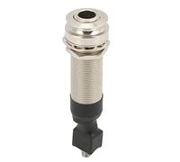 Guitar End Pin Jack with 2.5mm Input and 1/4in Output, Metal Pickup Sound Hole Adapter for Acoustic Guitar and Ukulele, Standard Thread Replacement Jack
