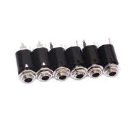 Guitar Endpin Jack Output Socket 6 Pcs 6.35mm Gt101 Threaded Cylinder