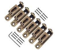Guitar Enthusiasts' Choice Individual Saddle Set of 6 Compatible With For Electric Guitars, Includes Wrench (Bronze)