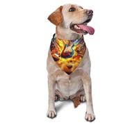 Guitar Explosion Printed Graphic Pet Triangle Scarf For Dogs & Cats, Adjustable Cute Pet Bandana For & Photo Shoots