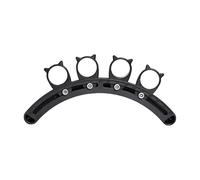 Guitar Finger Development Tool Featuring Fixed Black Base Resin Texture for Crosses Hole Exercises Portable Convenience Adjustable Spacing