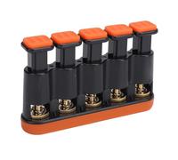 Guitar Finger Strengthener, Adjustable Tension 3-8.5lbs, Increase Finger Span & Strength Easy to Use with 2 Buckle (Orange
