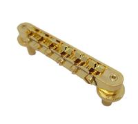 Guitar Fixed Saddle Bridge Tailpiece for Tune-O-Matic 1 Set Gold for ABR-1 LP SG Electric guitars Replacement parts(Bridge)