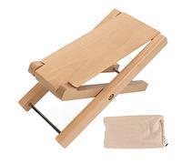 Guitar Foot Rest, Extra Sturdy Wooden Elegant Foldable Step Footstool, Provides Comfortable and Solid Support, 4 Level Height Adjustable Guitar Foot Stool for Guitar Players Musicians Guitar(Beech)