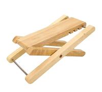 Guitar Footstool Bamboo, 4 Position Height Adjustable Foldable Portable Foot Rest - Stable Posture Support, Easy to Carry for Practice and Performance