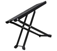 Guitar Footstool Folding Iron Wood Foot Rest for Guitarists Practice | Classic Black Design, Smooth Surface, Comfortable Support, Suitable for Acoustic Guitarists, Music Teachers, Home Practice