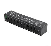 Guitar For Pedal Power Supply with 9 Isolated Outputs for MOSKYAUDIO, 9V DC Adapter with Noise Reduction Circuit, 150/300/500mA Ports plus USB, Metal Case for Effects Board,