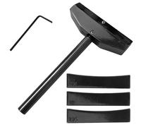 Guitar Fret Clamp Tool Kit - Includes press and 3 sizes of metal inserts. Essential luthier equipment for electric guitar and bass fret repairs. Black finish