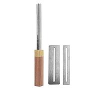 Guitar Fret Crowning Dressing File, 4 - Slot Steel Fret Edge File with Solid Wood Handle, 1mm-4mm Gauges for Guitar Bass Mandolin Fret Repairing Tools with 2 Protective Films
