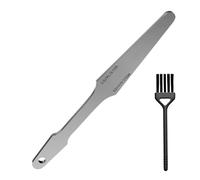 Guitar Fret Crowning File Leveling Tool Fret Crown Edges Grinding File Stainless Steel Double Cutting Edges Tool Enduring Double Sided Leveling