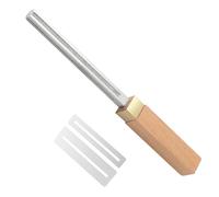 Guitar Fret Crowning File Professional Luthier Tool with 4 Size Edges for Guitars Ukuleles Bass Banjo Mandolin Carbon Steel Diamond Grits Wood Handle