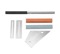Guitar Fret Crowning File Set, Guitar Repair Tool Kit, Metal Hex File with Silver Spacers and Triangular Rule for Acoustic Guitar, Electric Guitar, Bass and Ukulele Maintenance