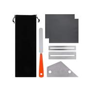 Guitar Fret Crowning Leveling Tool Kit Stainless Steel Grinding Fingerboard Protector Repair Tool Set Guitar Accessories (Color : C)