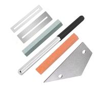 Guitar Fret Crowning Leveling Tool Kit Stainless Steel Grinding Fingerboard Protector Repair Tool Set Guitar Accessories (Color : F)