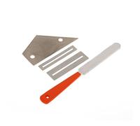 Guitar fret file + fret leveling ruler + fret polishing pad (silver), playing accessories