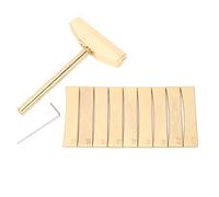 Guitar Fret Press Caul Set, 9Pcs Brass Radian Fret Press Caul Fingerboard Pressing Tool, Alloy Luthier Tool for Guitar Bass Fretboard Leveling and Repair