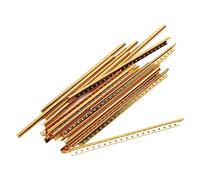 Guitar Fret Wire Set, Metal Pre Rounded Corner Design, 19 Pieces, Gold Color - Durable Heat, Smooth Surface for Electric Guitars