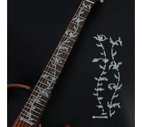 Guitar Fretboard Inlay Stickers for Acoustic and Electric Guitars, For Ultra-Thin PET Decoration Decals for 19 to 24 Frets Fingerboard Customization(B)