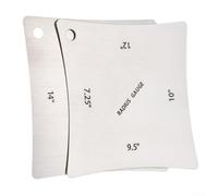 Guitar Fretboard Radius Gauges, Stainless Steel Fingerboard Measuring Tool Set for Luthier Work and Bridge Saddle Radius Checking, 2 Piece Range 7.25-20 Inch