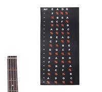 Guitar Fretboard Sticker, Removable Self Adhesive Bass Chord Fret Note Finger Guide Decal for Beginner Playing Learning Notes Chords (for 4 String)