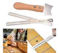 Guitar Frets Scraper Guitar Maintenance Tool with 2 Ruler for Music Instrument
