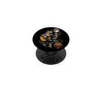 Guitar Frog Moonlight Acoustic Line Art Music Gift PopSockets Adhesive PopGrip