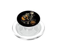 Guitar Frog Moonlight Acoustic Line Art Music Gift PopSockets PopGrip for MagSafe