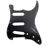 Guitar Full Face Pickguard 11 Hole Guitar Pickguard Guard for ST Electric Guitar SSS Metal Can Re-cut Pickguard or Re-drill New Holes(Black)