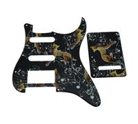 Guitar Full Face Pickguard 11 Hole HSS Guitar Pickguard 3D Printed Plastic For ST Style Pickguard Anti-scratch Plate Tremolo Cover Screws Various Colors(Leopard Pattern)