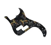 Guitar Full Face Pickguard 3D Printed Plastic Pickguard for PB Guard for Precision Bass Guitar with Screws(Leopard Pattern2)