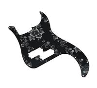 Guitar Full Face Pickguard 3D Printed Plastic Pickguard for PB Guard for Precision Bass Guitar with Screws(Flower Pattern)
