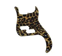 Guitar Full Face Pickguard 3D Printed Plastic Pickguard for PB Guard for Precision Bass Guitar with Screws(Leopard Stripe)