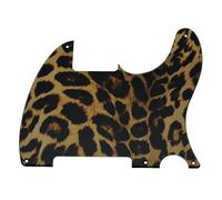 Guitar Full Face Pickguard 5-hole pickguard plate 3D printed plastic for TL blank with screws for various colors(Leopard Stripe2)