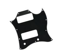 Guitar Full Face Pickguard for Standard SG with P90 Pickup Holes Black 3-Ply Pickguard Scratch Plate