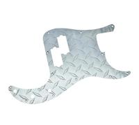 Guitar Full Face Pickguard Pickguard Modern Standard 13 Hole Precision Bass Pickguard Aluminum For PB Pickguard(Silver)