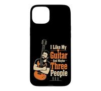 Guitar Funny I Like My Guitar And Maybe Three People Gift Case for iPhone 15 Plus