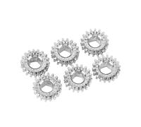 Guitar Gears with Hex Hole, Guitar Tuner Metal Peg Gear, 6 Pieces, Universal Size, High Hardness for Popular Classical Electric Guitars (Silver)