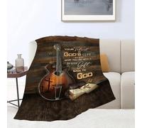 Guitar Gifts Blanket Rock Christian Guitar Throw Blankets Cozy Fleece Flannel Blanket Soft Warm Plush Lightweight Blanket Music Gifts for Guitar Players Men Women Boys Girls for Couch Sofa Bed 50"X60"