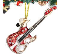 Guitar gifts for men keyring Christmas Decoration 3D Bauble Fun Personalization Xmas Tree Decor for Indoor Desk, Home Accessories for Love Guitar Gift Men and Woman Teacher Friend The Ornaments Gifts