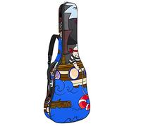 Guitar Gig Bag Guitar Backpack with Adjustable Shoulder Strap Guitar Case for Under 42 Inch Bass Classical Folk Guitar Pirates of the Sea